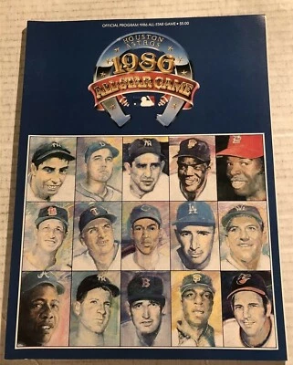 Programa All Star Game 1986 Mattingly Ripken Boggs Imaggio Mays Aaron sin puntuación Foto 1 de 4