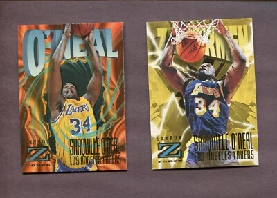 SHAQUILLE O'NEAL LOS ANGELES LAKERS 1996-97 SKYBOX Z FORCE 2 BASKETBALL CARD LOT - Image 1 of 2