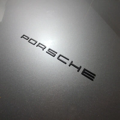 PORSCHE Matte Black Emblem Badge Replacement Letters for rear of car - Image 1 of 4