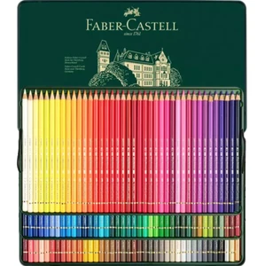 NEW 120 Faber-Castell Polychromos Artist Colour Coloured Pencils Tin Set Case - Picture 1 of 6