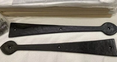 Juego de bisagras decorativas metálicas para puerta de garaje pesadas (4) en total Foto 1 de 4