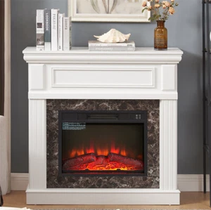Electric Fireplace With Mantel Heater 23" Insert Freestanding Remote Control - Picture 1 of 11