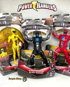 Sabans Super Morphin Power Rangers Transforming Action Figures Black Red Yellow  - Picture 1 of 48