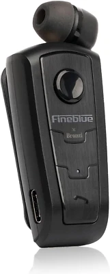 Auricolari Bluetooth Con Clip, Filo Retrattile In-Ear, Avviso a Vibrazione - Immagine 1 di 4