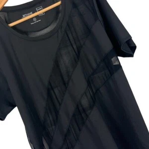 LUCKY IN LOVE x BETHANIE MATTEK-SANDS Damen XL schwarz diagonal Mesh Tennis Top - Bild 1 von 8