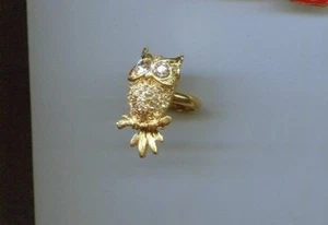 ANILLO DE BÚHO DORADO OSCAR DE LA RENTA - Imagen 1 de 2
