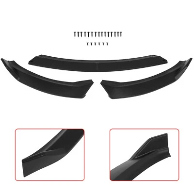 Fits 2014-2016 Kia Forte EX LX SX Matte Black Front Bumper Lip Spoiler Splitter Foto 1 de 4