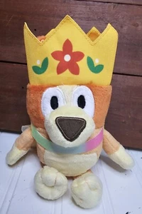 Peluche Bluey Queen Bingo 8" Capo Corona Disney Junior Friends Peluche Nuovo - Foto 1 di 5