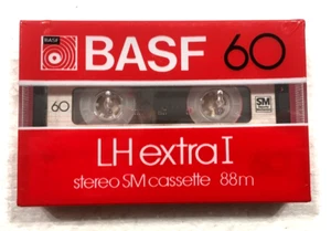Cassette de audio BASF LH extra I 60 cinta en blanco sellada Hecho en Brasil Tipo I Raro - Imagen 1 de 3