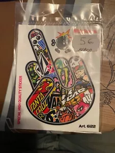AUTOCOLLANT STICKERS BOMB VOITURE AUTO QUAD SCOOTER VÉLO 10X12 DOIGT D HONNEUR - Foto 1 di 1