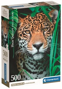 NEW Clementoni Jigsaw Puzzle 500 Pieces 35541 Jaguar in the Jungle High Quality - Foto 1 di 2