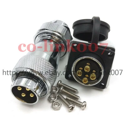 IP67 4pin Waterproof Connector, WS20 500V High Voltage Crimp Power Plug Socket - Image 1 of 4