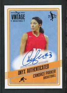 2021 CANDACE PARKER /50 AUTO VINTAGE ONYX AUTHENTICATED AUTOGRAPHS - Picture 1 of 2