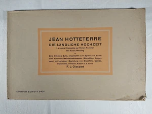 Jean Hotteterre La boda rural Giesbert edición Schott Leipzig 63 p. - Imagen 1 de 12