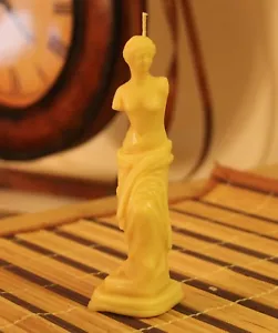 Handmade 100% Pure Beeswax Candle Venus De Milo 6" Copy Cotton Wick - Picture 1 of 1