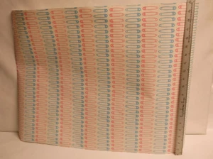 Pink & Blue Diaper Pin Nursery Baby Shower Gift Wrapping Paper 60' x 20" Roll - Picture 1 of 5