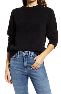 Nuevo con etiquetas Suéter Lou & Grey Mujer Cloudmount Cuello Redondo Manga Larga Negro Talla S $70 C590 - Imagen 1 de 1