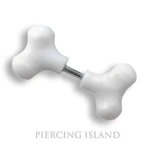 1 Paar ! Ohrringe Geschraubt Fake Tunnel Bone Plug Piercing Schmuck F005 - Bild 1 von 1