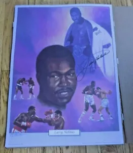 Litografía de boxeo firmada por Larry Holmes Flip Amato numerada y firmada por el artista - Imagen 1 de 4