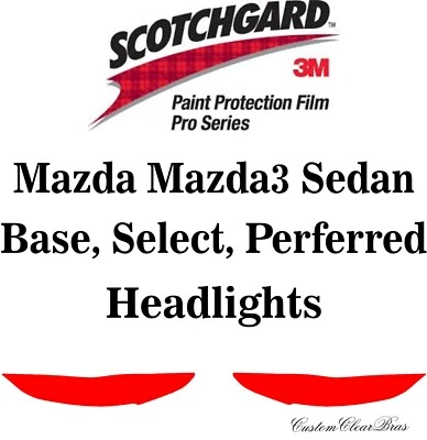 3M Paint Protection Pro Series 2019 2020 2021 2022 2023 2024 2025 Mazda3 Sedan - Image 1 of 3