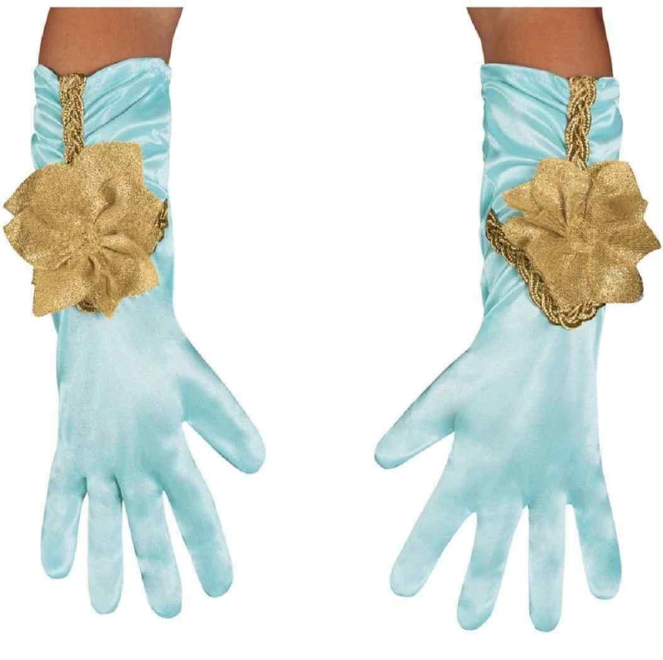 Guantes de Jazmín Disney Princesa Elegante Vestir Halloween Niño Disfraz Accesorio Foto 1 de 1