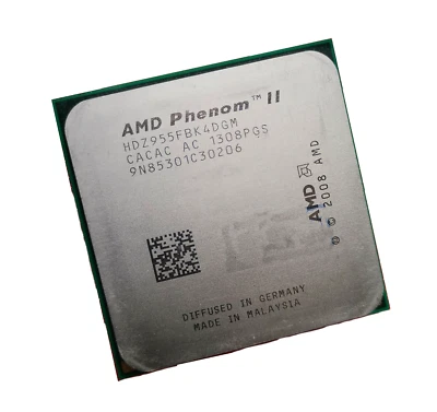 AMD Phenom II X4 955 3.2 GHz Quad-Core Black Edition Processor AM3 AM2+ 125W CPU - Image 1 of 2
