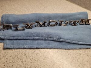 1966 66 Plymouth Fury Rear Bumper PLYMOUTH Letter Emblems  - 1 year only