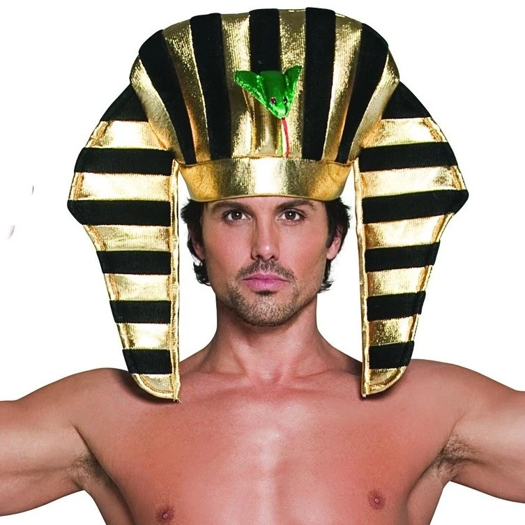 Adult Egyptian Pharaoh Fancy Dress Headpiece Egypt Pharoah Hat by Smiffys - Image 1 of 1
