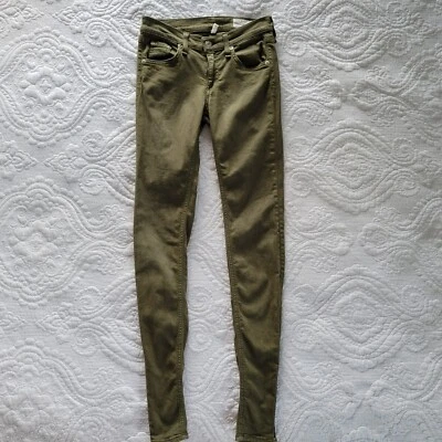 Rag & Bone Army Green Skinny Jeans, Women's Size 24 - Image 1 of 4