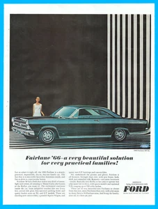 Ford Fairlane 500 automobile 1965 print ad 1960's car GT XL - Picture 1 of 3