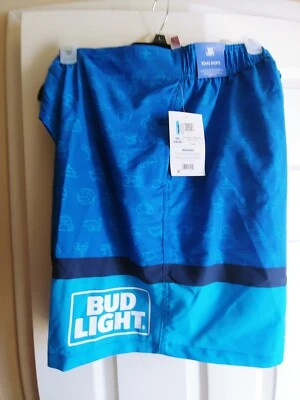 Pantalones Cortos de Natación/Tabla Azul 2XL Bud Light Para Hombre Nuevos con Etiquetas Foto 1 de 4