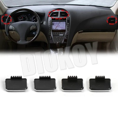Para Lexus ES350 2009-2012 4 PIEZAS Negro Delantero Aire Acondicionado Salida Pestaña Clip Reparación Foto 1 de 4