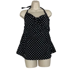 Traje de baño Maternidad 2 piezas negro blanco lunares talla XL sujetador incorporado - Imagen 1 de 10