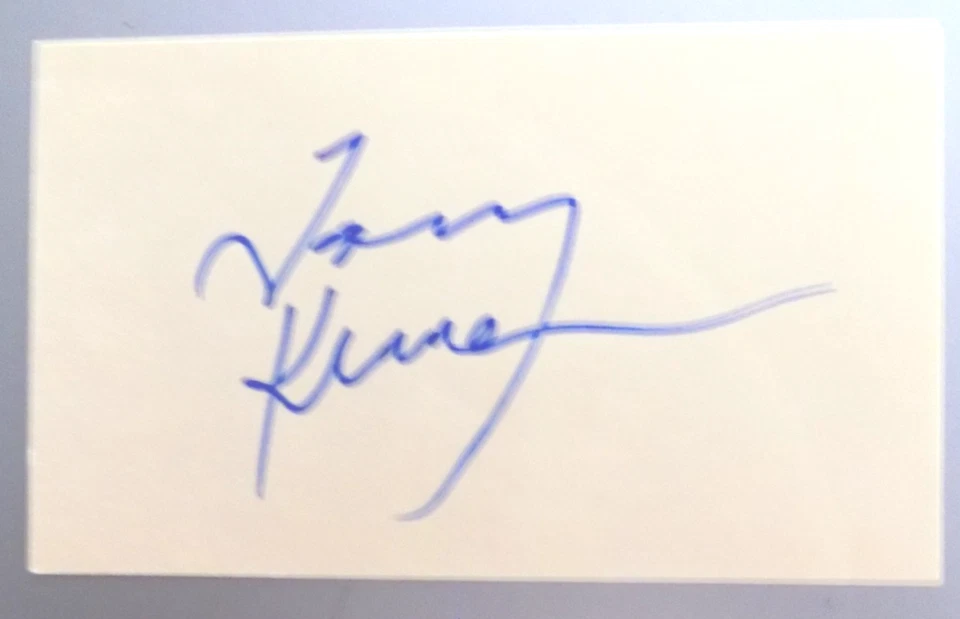 Tarjeta índice firmada a mano Tommy Kramer quarterback Minnesota Vikings Foto 1 de 1