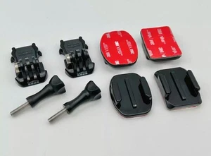2 X Clips de Montaje de Hebilla GoPro Genuinos + Soportes Adhesivos Curvos y Planos - Imagen 1 de 1