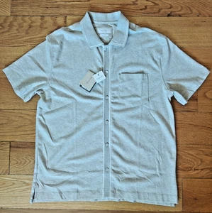 Porter & Ash hell meliertes graues Kurzarmhemd Large 100% Baumwolle NEU 🔥🔥 - Bild 1 von 5