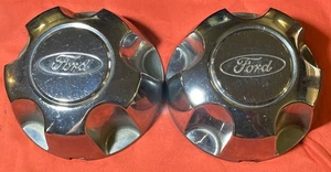 FORD RANGER EXPLORER WHEEL CENTER CAPS HUBCAPS Chrome Cover YL24-1A096-CB DB (2) - Picture 1 of 13