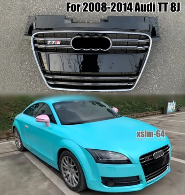 Parrilla de parachoques delantero estilo TT 8J TTS 2008-2014 marco plateado Foto 1 de 4