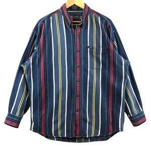 Vintage Chaps Ralph Lauren Shirt Men L Striped Button Down - Picture 1 of 6