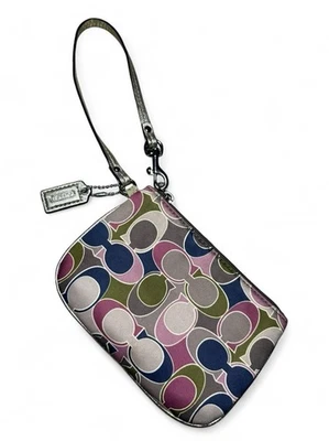 Y2K Vintage Coach Multicolor Zippered Wristlet Wallet - Image 1 of 4