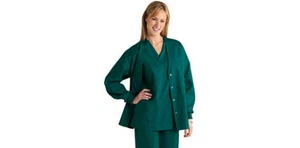 Crest 139 Medical Uniform Scrubs Long Sleeve Jacket Women's M Green NWT - Picture 1 of 4