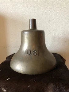 WW11 United States Navy Messing vernickelt nicht mehr produziert nautische Schiffe 10" Bootsglocke - Bild 1 von 16