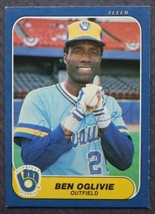 Milwaukee Brewers star Ben Oglivie signed autographed 1986 Fleer baseball card- - Picture 1 of 1
