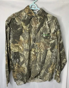 Mens M Remington Real tree Camo Hunting Long Sleeve Button Down Shirt  Outdoors - Picture 1 of 9