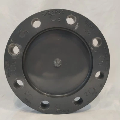 "LANZAS PVCI de 6"" tamaño 6 pulgadas 8 orificios brida de tubo ciego 150 PSI 40 FT-LBS par" Foto 1 de 4