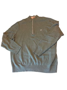 Suéter grande para hombre Vineyard Vines verde mezcla de algodón cachemir - Imagen 1 de 5