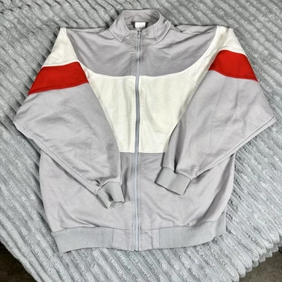 Chaqueta de Pista Nike De Colección Roja/Gris/Blanca Colorblock Años 80 90 Para Hombre Talla XL Foto 1 de 4