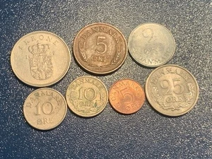 6 verschiedene Münzen Dänemark Aus Dem Umlauf - Bild 1 von 2