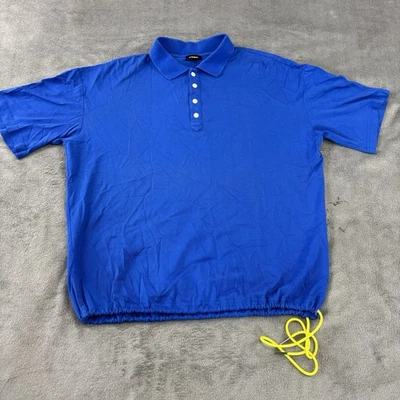 Diesel Polo Shirt Mens T-Plato Drawstring Pique Jersey Blue Casual Preppy Summer - Image 1 of 4