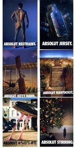 SIX UNPOSTED ABSOLUT VODKA ADVERTISING POSTCARDS - Picture 1 of 2